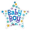Anagram Baby Boy 18 Inch Star Shaped Foil Balloon (18 Inch) (Blue)