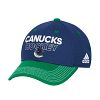 Vancouver Canucks Adidas NHL Authentic Pro Locker Room Flex Cap - Royal