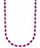 Certified Ruby (20 ct. t. w. ) & White Sapphire (1/2 ct. t. w. ) Collar Necklace in Sterling Silver