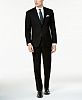 Kenneth Cole Reaction Men's Techni-Cole Solid Black Slim-Fit Suit