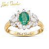 Alfred Durante Gardens Of Versailles Emerald And White Topaz Ring