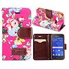 Samsung Galaxy G313 Case, Everun - Denim Leather Folding Stand Flip Case Cover Wallet Card Holders with Magnetic Closure for Samsung Galaxy G313
