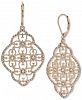 lonna & lilly Gold-Tone Crystal Filigree Chandelier Earrings