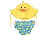 Zoocchini Swim Diaper and Sun Hat Set Duck- 0-6m, Small