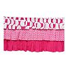 Bacati Mix and Match Dots 3 Layer Ruffled Crib Skirt, Pink