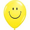 Qualatex Smiley Face Latex Party Balloons (Pack of 25) (One Size) (Yellow)