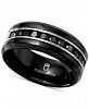Men's Diamond Band (1 ct. t. w. ) in Stainless Steel & Black Ion-Plating