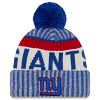 New York Giants New Era 2017 NFL Official Sideline Sport Knit Hat