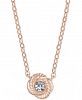 kate spade new york Rose Gold-Tone Crystal Knot Pendant Necklace