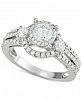 Diamond Ornate Engagement Ring (1-3/8 ct. t. w. ) in 14k White Gold