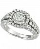 Diamond Halo Engagement Ring (1-5/8 ct. t. w. ) in 14k White Gold