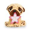 Keel Toys Pugsley Soft Cuddly Dog With Star (5.51 inch) (Brown/Beige)