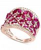 Amore by Effy Certified Ruby (3 ct. t. w. ) & Diamond (7/8 ct. t. w. ) in 14k Rose Gold