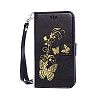 HTC Desire 626 / 626s Case, Ngift [Black] Premium PU [Bronzing butterfly] Leather Folio Wallet Flip Case Cover [Kickstand Feature] Leather Case for HTC Desire 626 / 626s