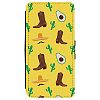 Image Of Southwestern Pattern with Cowboy Boots Cactus and Avocado Samsung Galaxy S7 Edge Leather Flip Phone Case