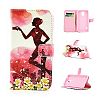 KMETY Card girl PU Leather Wallet Type Magnet Design Flip Case Cover Credit Card Holder Pouch Case for Samsung Galaxy S5