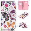 Galaxy J2 Case, Winfrey[Colorful Butterfly][Stylish Design][Credit Cards Slot][Kickstand] - PU Leather Wallet Case for Samsung Galaxy J2 J200M 4.7 inch 2015