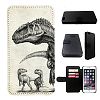 dinosaur Samsung Galaxy s6 wallet leather case, galalxy s6 wallet case, galaxy s6 flip case, black