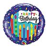 Qualatex 18 Inch Birthday Candles & Confetti Circle Foil Balloon (One Size) (Multicolored)