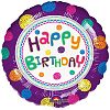 Anagram 18 Inch SpotOn Happy Birthday Circle Foil Balloon (One Size) (Multicolored)
