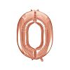 Unique Party 34 Inch Rose Gold Supershape Number Foil Balloon (0) (Rose Gold)