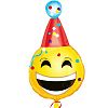 Anagram Birthday Emoji Junior Shape Foil Balloon (One Size) (Multicolored)