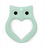 Gemini Fairy Lovely Owl Design Silicone Baby Teether Chewable BPA Free Silicone Teething Toy (Fresh Mint)