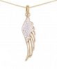 Simone I. Smith Crystal Wing Pendant Necklace in 18k Gold over Sterling Silver