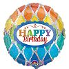 Anagram 18 Inch Rainbow Birthday Holographic Circle Foil Balloon (One Size) (Multicolored)