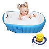 Signstek Baby Infant Travel Inflatable Non Slip Bathing Tub Bathtub (Blue)
