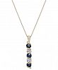 Sapphire (9/10 ct. t. w. ) & Diamond Accent Pendant Necklace in 14k Gold