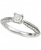 Marchesa Diamond Milgrain Engagement Ring (7/8 ct. t. w. ) in 18k White Gold, Created for Macy's