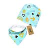 iZiv 2 PACK Cute Baby Hats Bandana Drool Bib Infant Soft Cotton Hat and Scarf Set, Fashion Style Spring Autumn for 0-2 Years (Color-12)