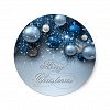 Christmas Holiday Ornaments - Blues Classic Round Sticker