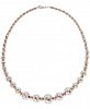 Giani Bernini Two-Tone Textured Bead Collar Necklace in Sterling Silver and 18k Rose Gold-Plate, Created for Macy's