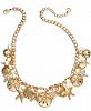 Charter Club Gold-Tone Imitation Pearl Sea Motif Statement Necklace, Created for Macy's