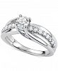 Diamond Elevated Twist Engagement Ring (7/8 ct. t. w. ) in 14k White Gold
