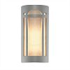 CER-7397W-TRAM - Justice Design - Ambiance - Really Big Arch Window Open Top and Bottom Outdoor Wall Sconce Mocha Travertine E26 Medium Base IncandescentChoose Your Options - AmbianceG��