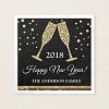 2018 New Year's Eve Party Faux Gold Foil Paper Napkin