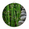 Zen Garden Meditation Monk Stones Bamboo Rest Dartboard With Darts