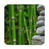 Zen Garden Meditation Monk Stones Bamboo Rest Drink Coaster