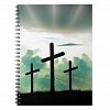 Cross Christ Faith God Jesus Clouds Sun Light Notebook