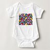 Colourful Abstract Pattern Baby Bodysuit