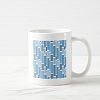 Retro Blocks Blue Grey Coffee Mug