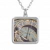 Prague Astronomical Clock Silver Plated Necklace