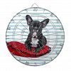 French Bulldog Puppy Portrait Dartboard With Darts
