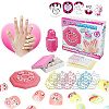 Samber Children DIY Nail Stickers Makeup Ornament Toys 3D Nail Art Decals Set Waterproof Nail Stickers Set Home Manicures Nail Designer Device for Girls (A)