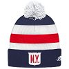 New York Rangers Adidas 2018 NHL Winter Classic Player Cuffed Pom Knit Hat