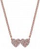 Kate Spade New York Pave Double-Heart Pendant Necklace
