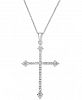 Diamond Cross 18" Pendant Necklace (1/2 ct. t. w. ) in 14k White Gold